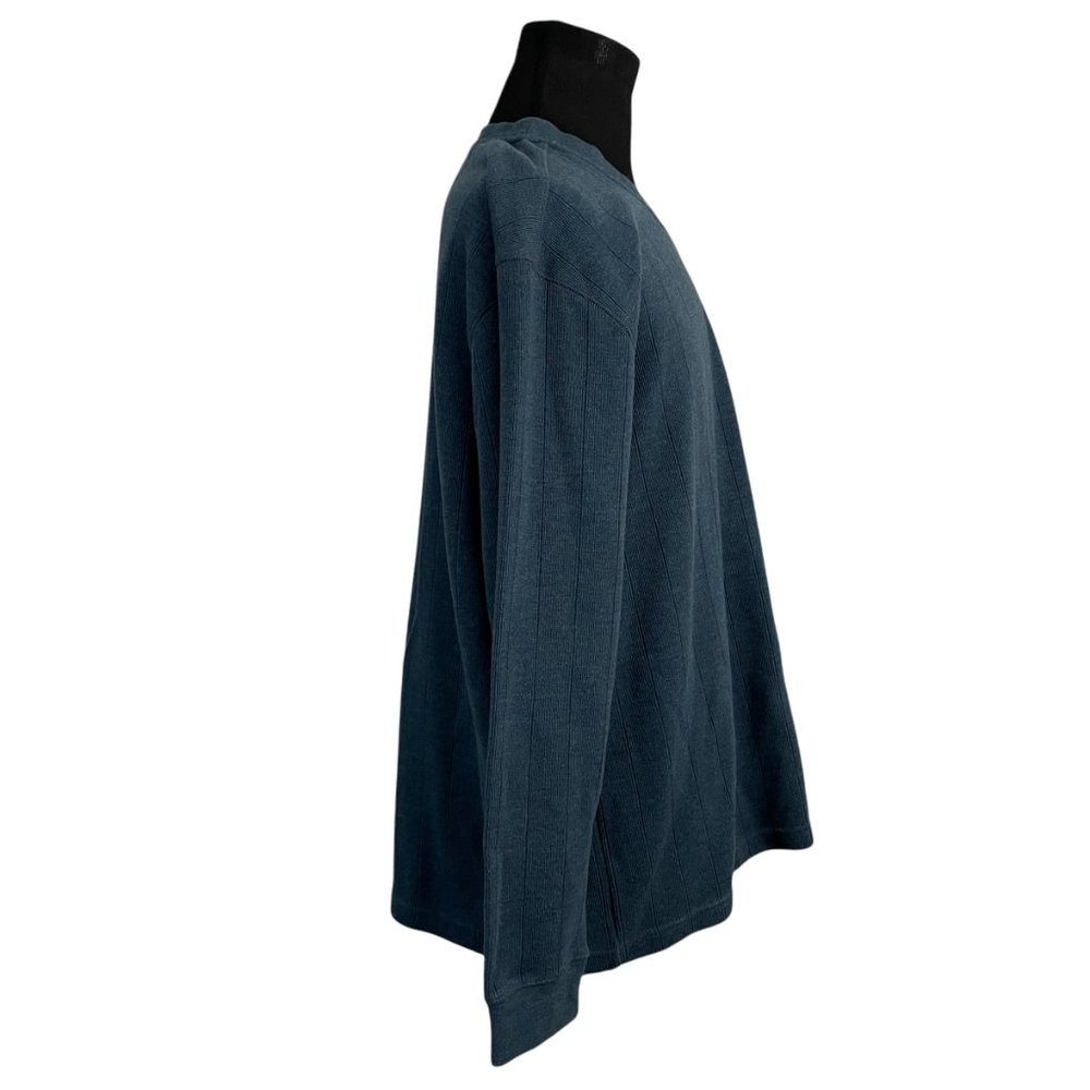 Columbia | Men's Blue Ribbed Crew Neck Sweater 2XL - Picture 5 of 6